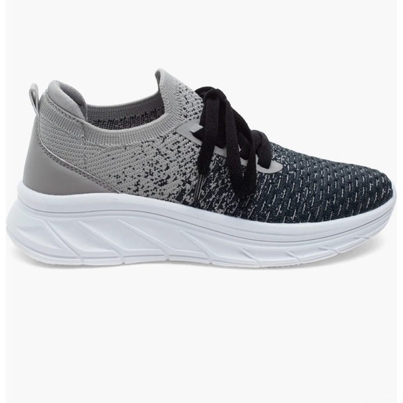 J Slides Holly Gray Knit Sneakers New in Box Size 7 - Picture 1 of 5